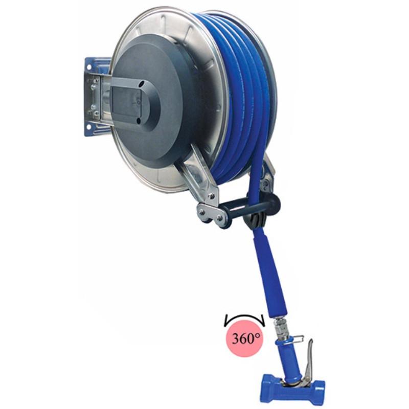 Enrouleur de tuyaux pour alimentation avec douchette - 10 m - raccord 1/2 - DN 13 mm - ÉQUIPE CUISINE_0