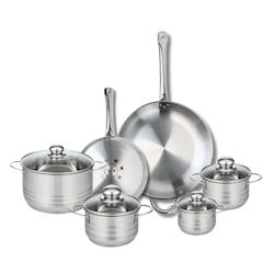 Ensemble de 2 Poêles de cuisson 24 et 32 cm et 4 faitouts 12, 14, 16 et 20 cm Elo Profi Brillant - gris 3176239988086_0
