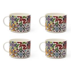 Excelsa lot de 6 tasses Lisbona porcelaine 50 cl multicolore - multicolore porcelaine 67516_0