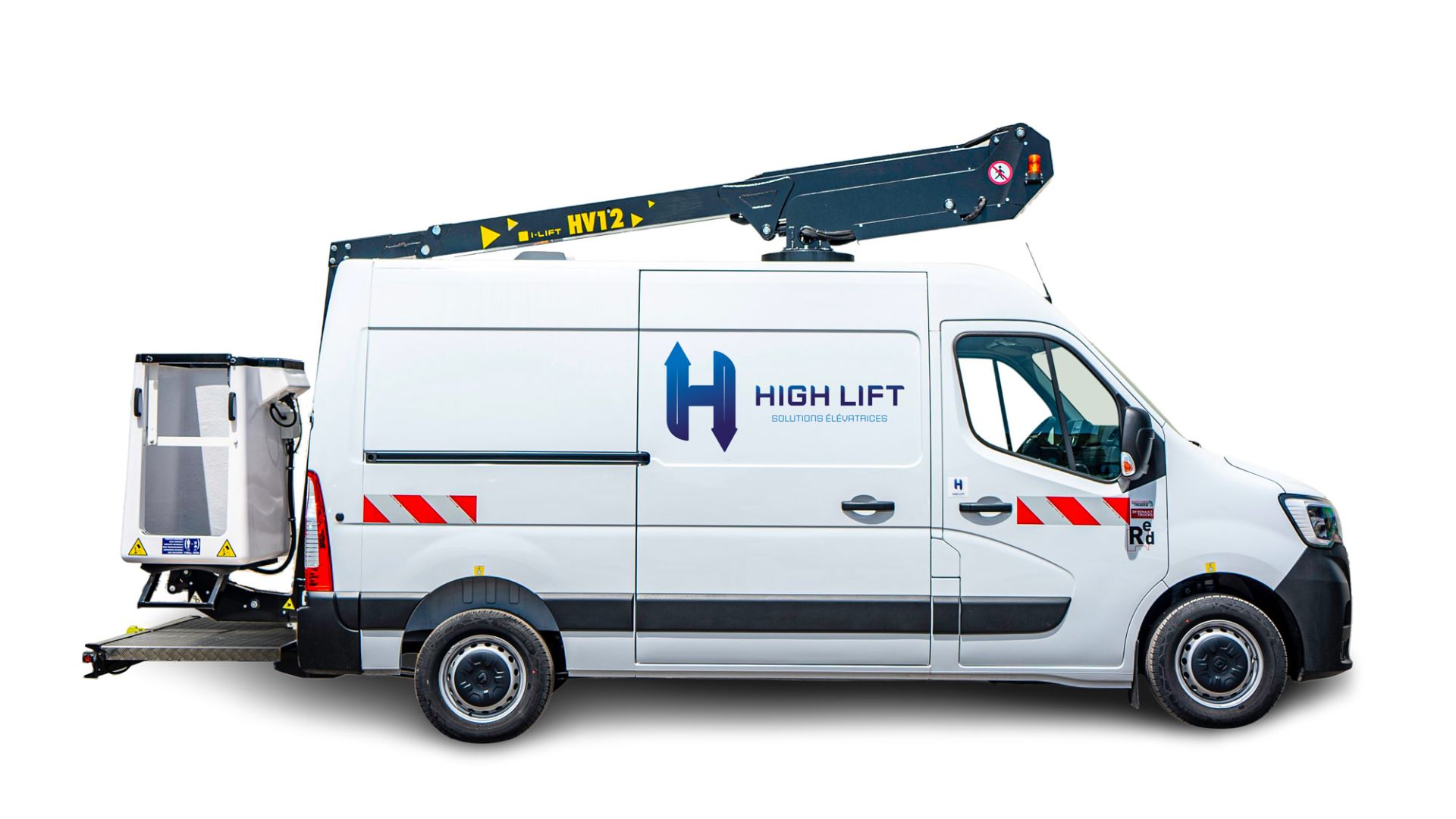 Fourgon nacelle HV12 - 12m avec panier 1 personne - Déport 7m - Rotation tourelle 400°_0