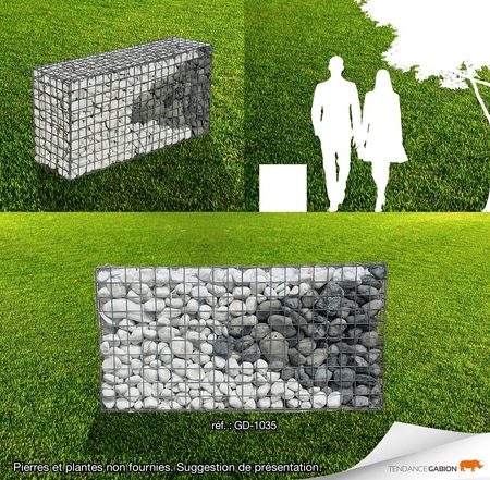 Gabion déco 1m x 0,30m x 0,50m_0