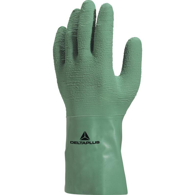Gant de protection chimique en latex sur support coton interlock - longueur 30 cm - LAT50_0