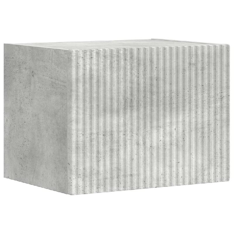 Helloshop26 - Meuble TV mural moderne rangement efficace 60 x 31 x 29 cm style minimaliste en bois d'ingénierie béton 02_0054875 - Bois massif 30002_0