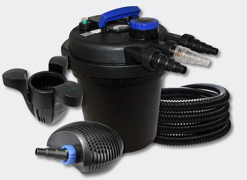 Kit filtration bassin à pression 6000l 11 watts uvc 10 watts pompe tuyau skimmer 4216213