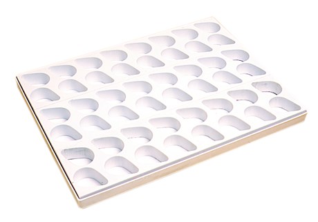 MATFER - PLAQUE 48 MINI-GÂTEAUX PLASTIQUE 300 X 400 MM 27 X 50 X 30 MM - 350042