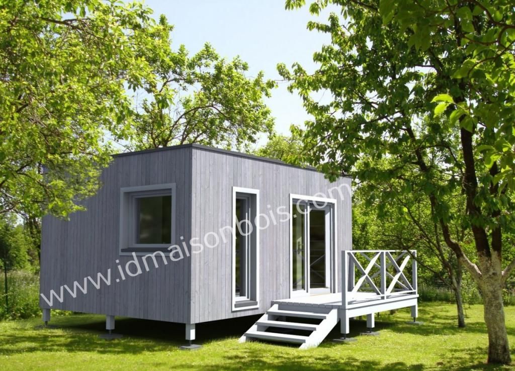 Nice - studio de jardin - id maison bois - toit plat 20m2_0