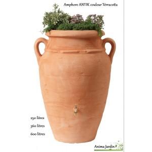 Récupérateur d'eau de pluie, amphore antik terracotta - 995134-250 litres_0