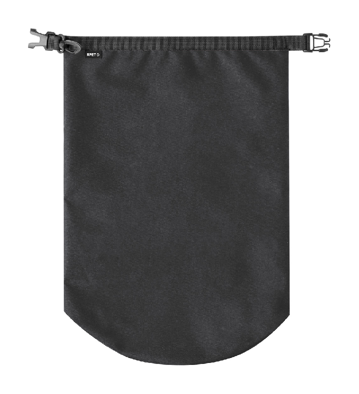 Sac publicitaire étanche en polyester RPET 300D - 10L - boucle plastique et mousqueton_0