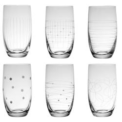 TABLE PASSION gobelets haut 33 cl graphik x6 Transparent Rond Cristallin - 8593401921880_0