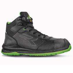 U-Power - Chaussures de sécurité hautes éco durables NIAGARA - Environnements secs - S3 SRC CI ESD Noir / Vert Taille 36 - 36 noir matière synthé_0