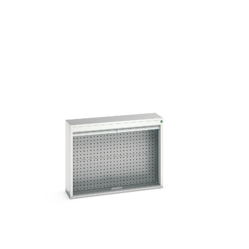 Verso - Armoire d'atelier à porte ventilée avec fond perforé 1050x350x800 mm - RAL 7035_0