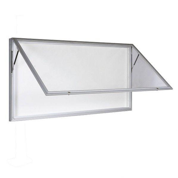 Vitrine extérieure large en vitrage méthacrylate - 7 dimensions - Ouverture levante avec vérins ou fermeture battante - Marque Rolléco_0