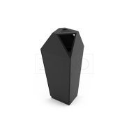 Poubelle publique IVO - Zano - hauteur 79 cm - avec ou sans cendrier - acier noir ou inoxydable_0