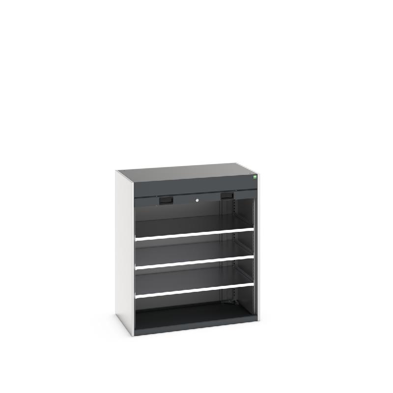 Armoire d'atelier Cubio SMR-10612-1 - porte rideau, 3 tablettes réglables, charge jusqu'à 1.5 tonne_0
