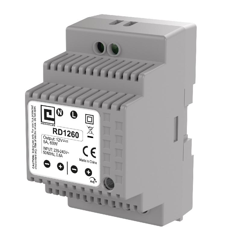 Alimentation à découpage rail din 3mod 5a 60w - HERACLES - pca-alimrd1260 - 794521_0