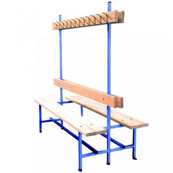 Banc vestiaire double face avec patère - L 2000 mm - Marque Rolléco_0