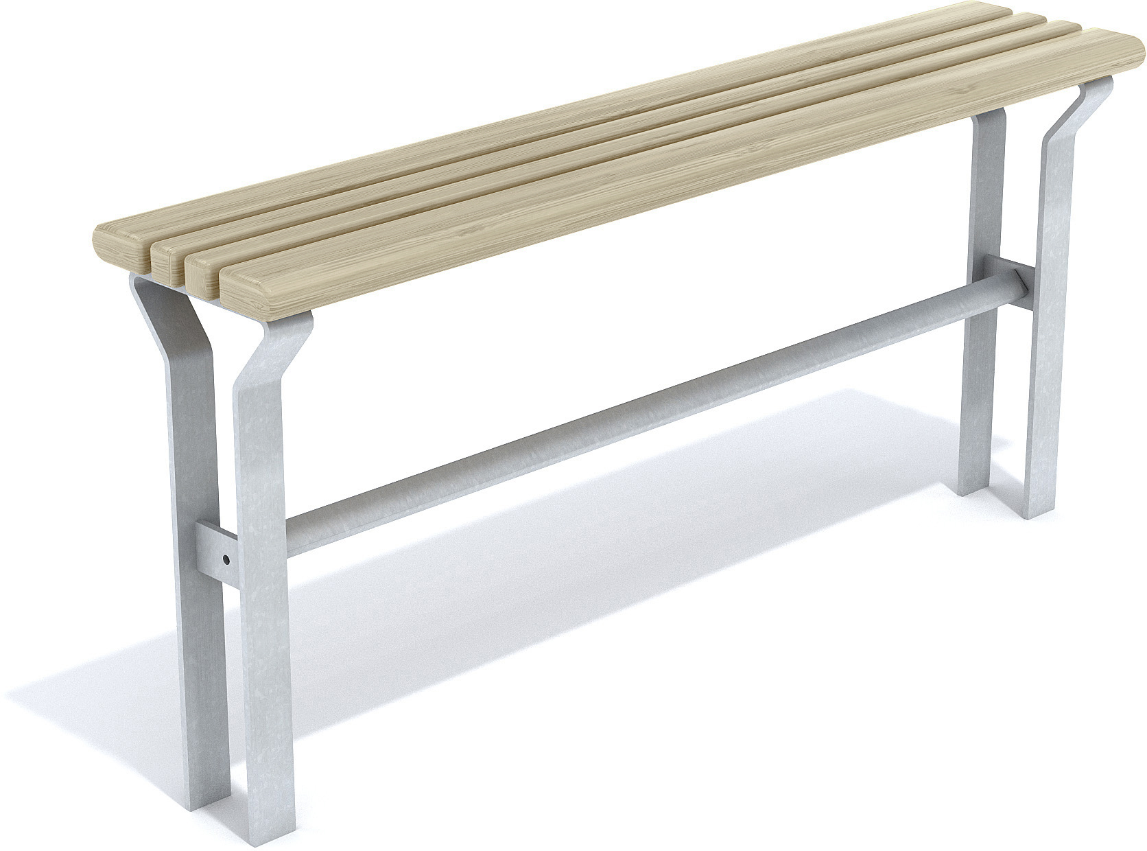 Banquette haut public Zeta réf 8037073 - Hags - Gris/Galvanisé - Scellement béton_0