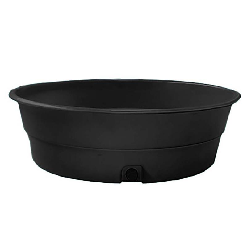 Bassin pour animaux 500L - Polyéthylène haute densité - Très résistant - Noir et bleu_0
