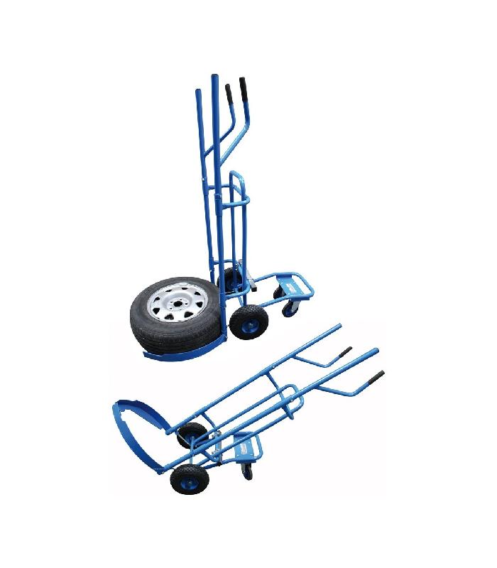 Chariot de transport de pneus 200 kg - roues pivotantes et basculables - Missgarage.com_0