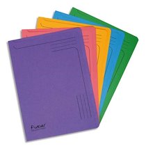 CHEMISE COINS FOREVER, SEMI RIGIDE 290G, POUR FORMAT A4, COLORIS ASSORTIS - LOT DE 25