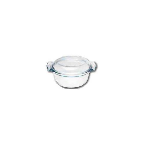 COCOTTE RONDE EN VERRE TRANSPARENT PYREX PROFESSIONNELLE - 280X230X110 MM