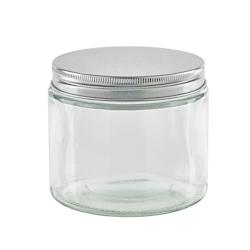 FHC - 100Pcs - Pot en verre rond avec couvercle en aluminium à visser - H81mm 390ml - transparent verre FHC294VBOC390_0