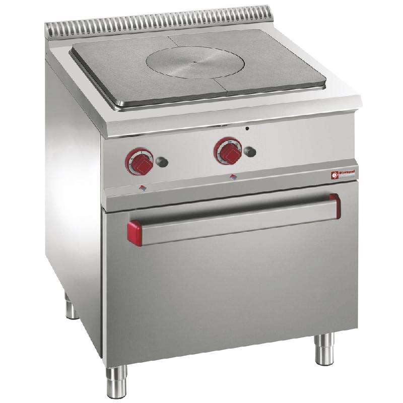 Fourneaux plaque coup de feu avec four GN 2/1 - G7/TF7-N - Plaque 670x585 mm, Four gaz 6 kW_0