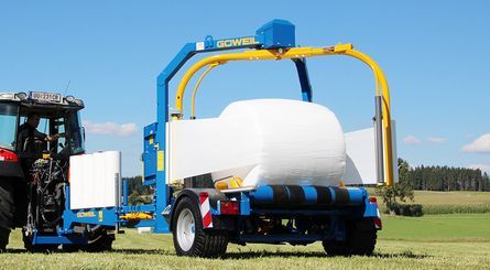 G5020 - Enrubanneuse agricole tractée avec satellite double - Goewell Maschinenbau GmbH - Hauteur : 3 060 mm_0