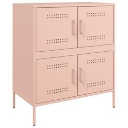 Helloshop26 - Buffet bahut commode armoire meuble de rangement organisateur cuisine salle de séjour salon 68 x 39 x 79 cm acier Rose 02_0036215 - 300_0