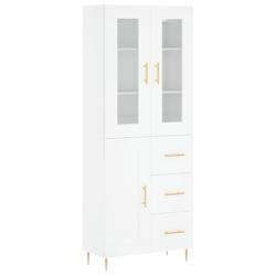 Helloshop26 - Buffet bahut commode armoire meuble de rangement organisateur cuisine salle de séjour salon haut 69,5 x 34 x 180 cm 02_0032559 - 300021_0