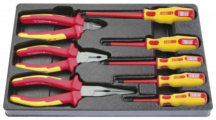 JEU DE 3 PINCES ET 5 TOURNEVIS ISOLÉS 1000V KS TOOLS