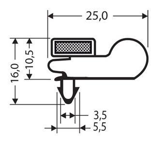 Joint pvc magnetique pour meubles frigos jpc-101_0