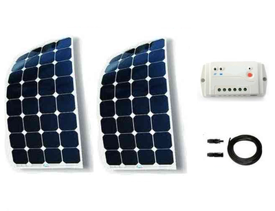 Kit solaire 200W 12V monocristallin souple F.Tech - Panneaux MXFLEX Sunpower - Régulateur Epsolar 20A_0