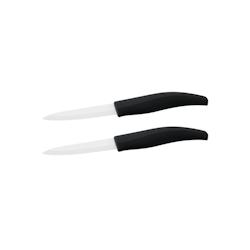 Lot de 2 couteaux de cuisine Nirosta - Lame en céramique 7,5 cm - Ultra-résistante - Blanc - Réf. 9920950_0