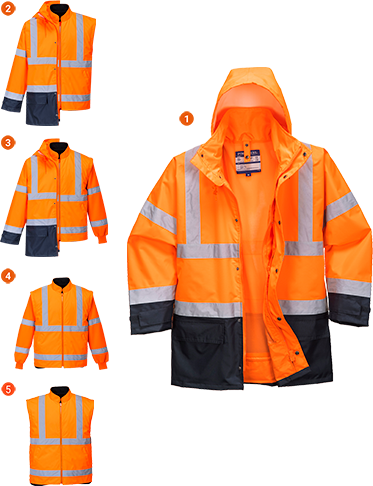 Parka bicolore executive 5-en-1 orange marine s768, m_0