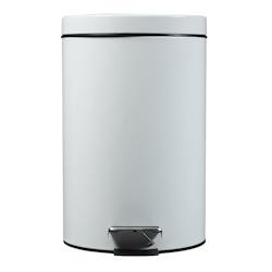 Rossignol - Poubelle salle de bain à pédale 14L ESSENCIA - blanc - blanc métal 90576_0