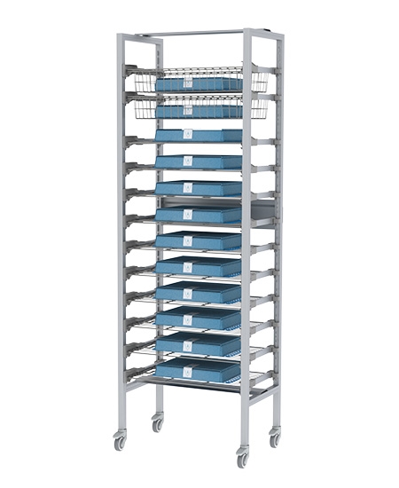 Rayonnage aluminium hygiénique Alu Rack pour salles d'opération et service de stérilisation centrale (STE)_0