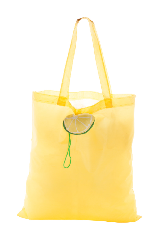 Sac shopping pliable - forme de fruit - polyester 170T - couleur jaune - 30g_0