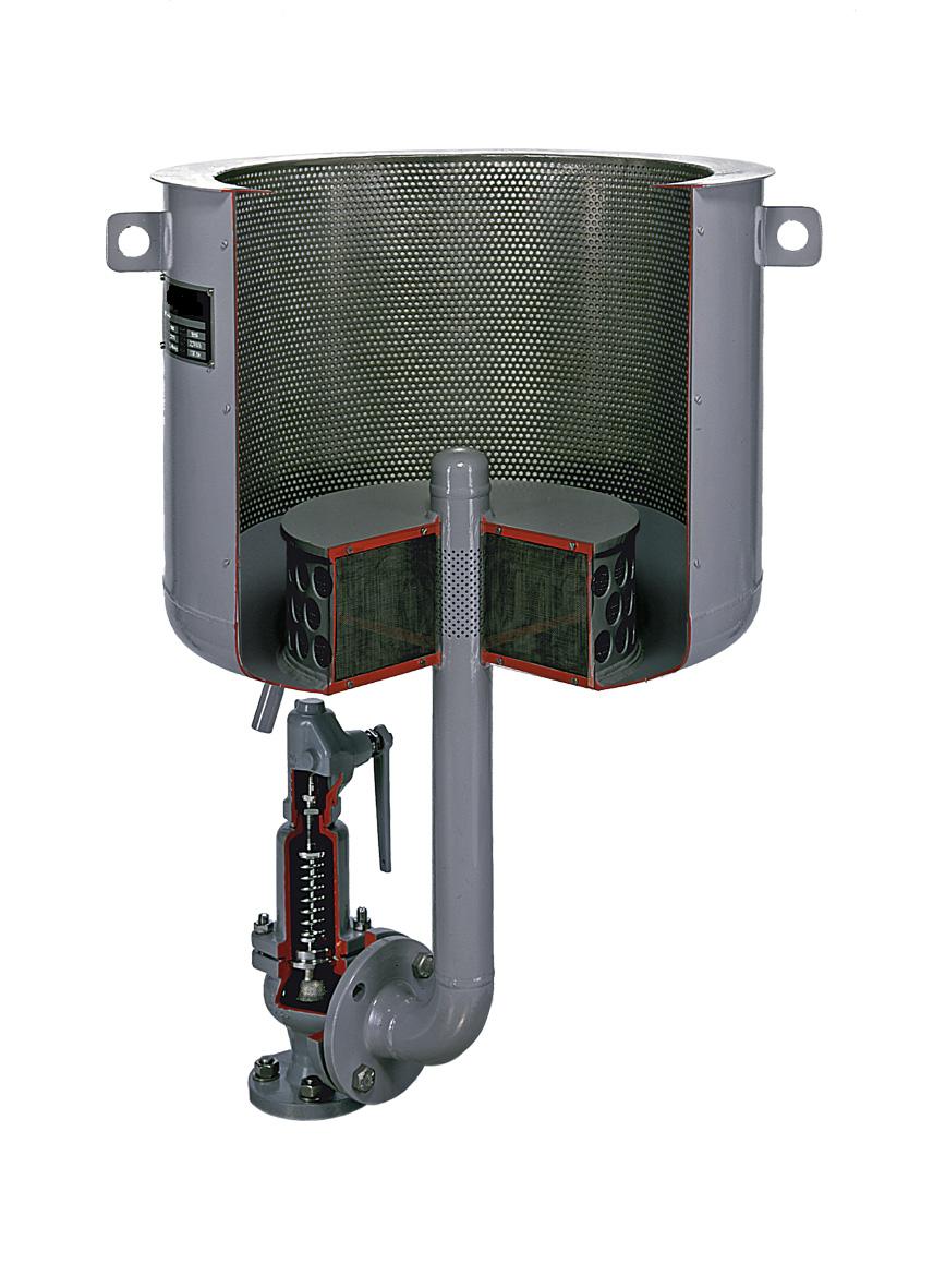 Silencieux pour soupape de sûreté - réduction du bruit ≥ 50 dB - acier inoxydable_0