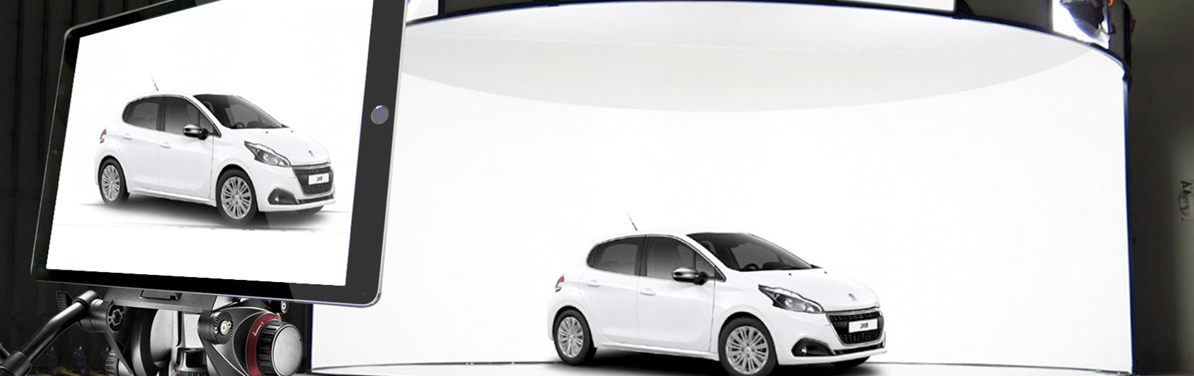 Studio photo léger et peu encombrant pour voiture - PixMyCar Studio Corner - Visuels 2D et 360° de haute qualité dans un encombrement réduit_0