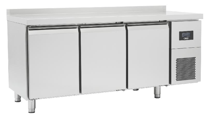 Table réfrigérée inox avec dosseret 3 portes pleines 457 l négative - OZ3ND_0