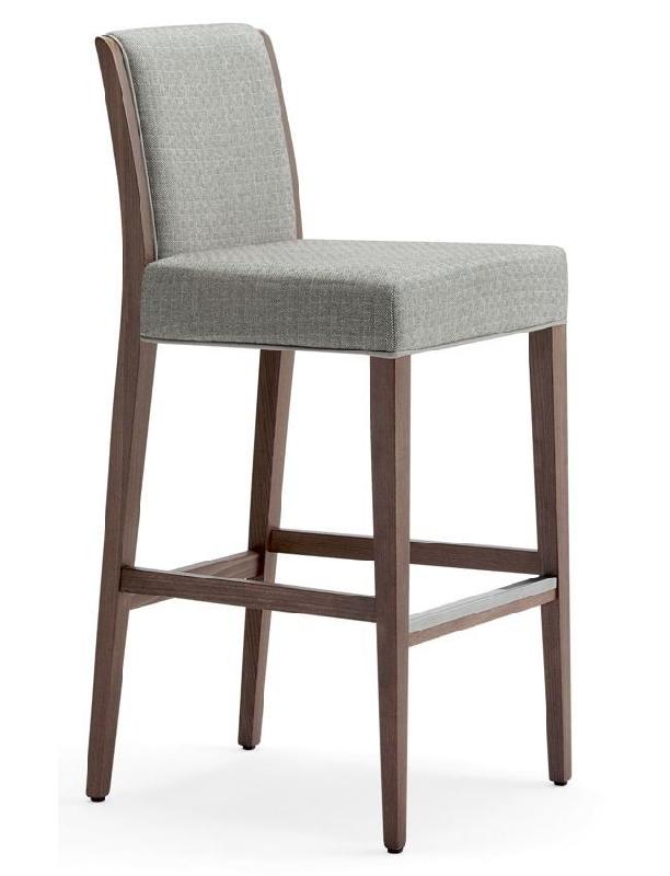 Tabouret de bar Bressi - assise et dossier rembourrés_0