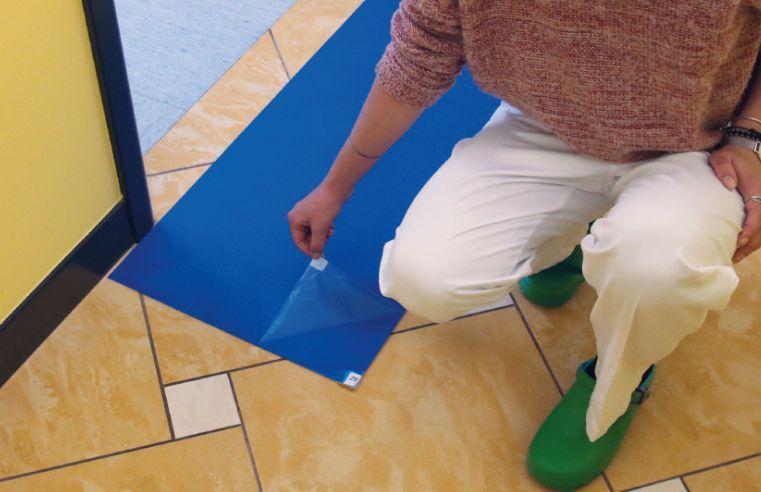 Tapis de décontamination - CBS Medical SRL - bactéricide et fongicide avec feuilles adhésives numérotées_0