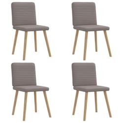 VidaXL Chaises à Manger Lot De 4 Taupe Tissu - gris 8721158566959_0
