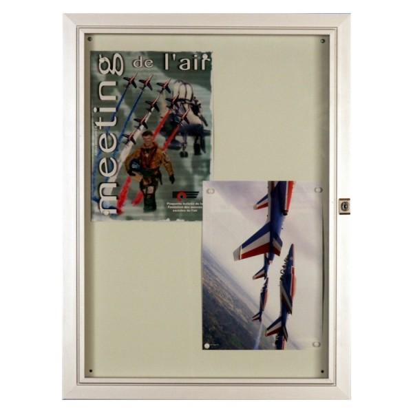 Vitrine d'extérieur classique - vitre plexiglas - format 4 x A4 - étanche et ventilée_0
