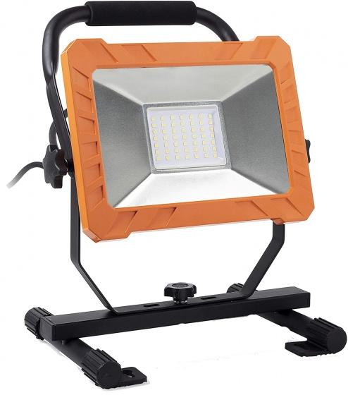 Projecteur de chantier LED 50W - Smartwares FCL-76004 - 4000lm, IP65, inclinaison ajustable et socle pivotant_0