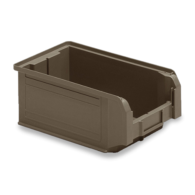 Bac à bec gerbable 9,4 L - 350x210x145 mm - Polypropylène recyclé - Gris foncé_0