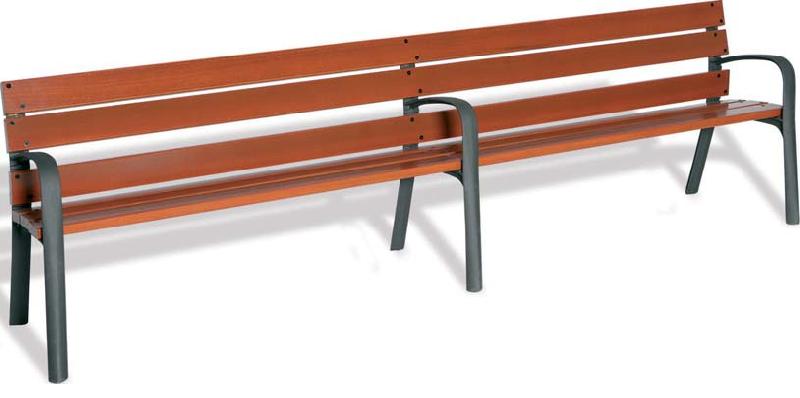 BANC EN BOIS EXOTIQUE ET FONTE 