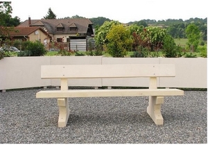 Banc public en béton - solide et durable - fixation invisible_0