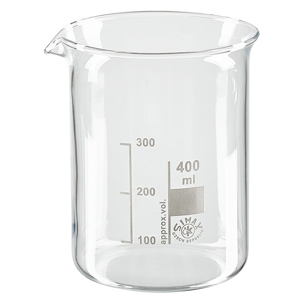 Bécher gradué 400 ml - Verre borosilicate résistant à la chaleur - Pour laboratoire et fabrication colloïdale_0